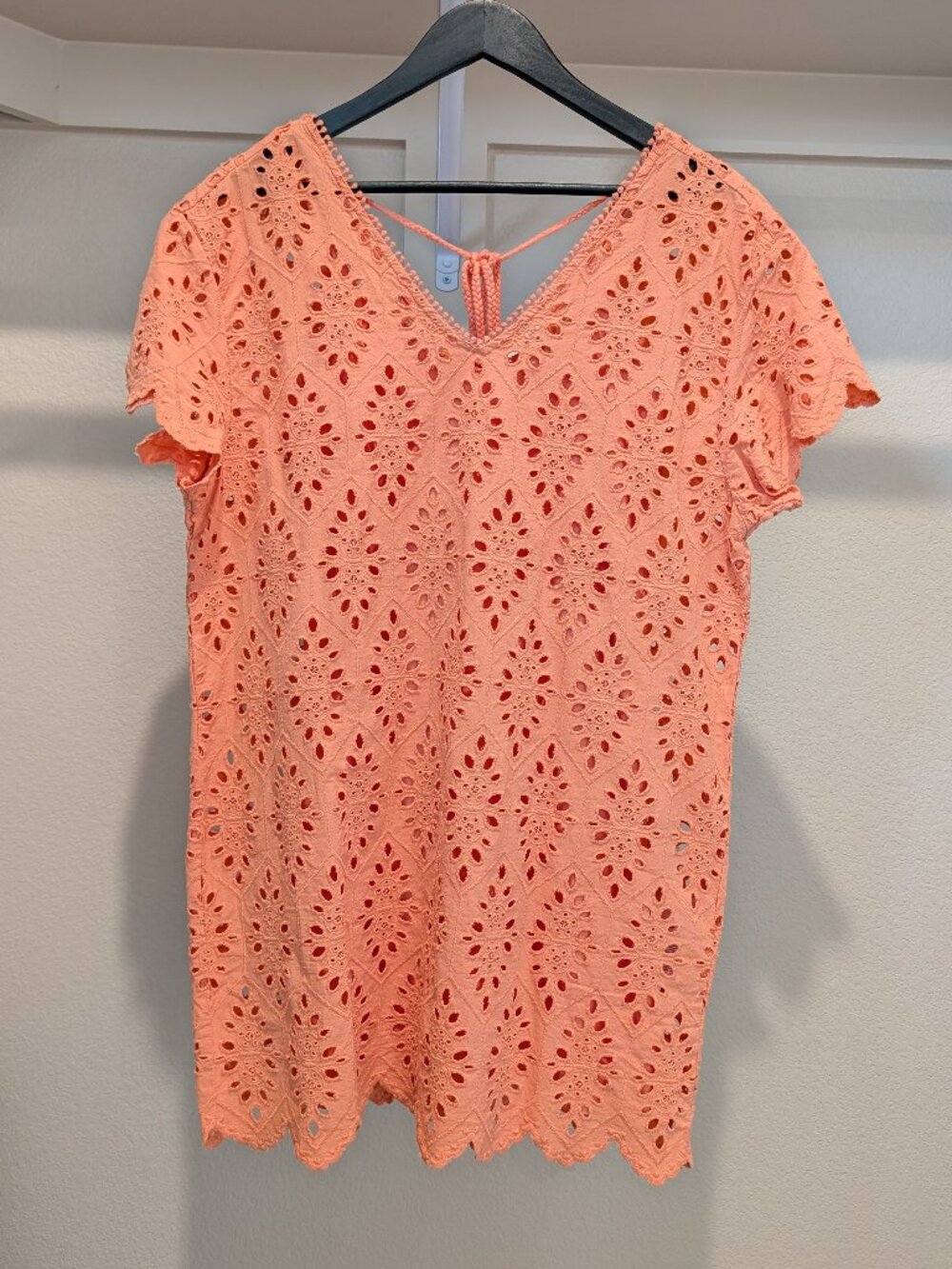 Splendid Sandro Eyelet Dress Peach/Coral size Small